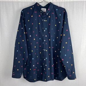 Pacman x Brava Fabrics Shirt Mens Game Over Print Novelty Arcade Nerd Retro Geek